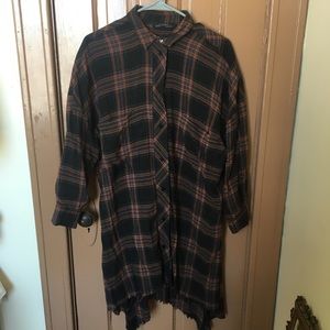 ZARA Plaid Grunge Shirtdress